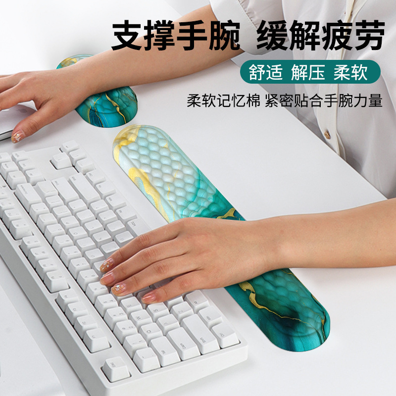 Desktop Comfortable Palm Rest Wrist Support Mechanical Keyboard Hand Rest Silicone Wrist Rest Memory Foam Keyboard Hand Rest Wrist Pad