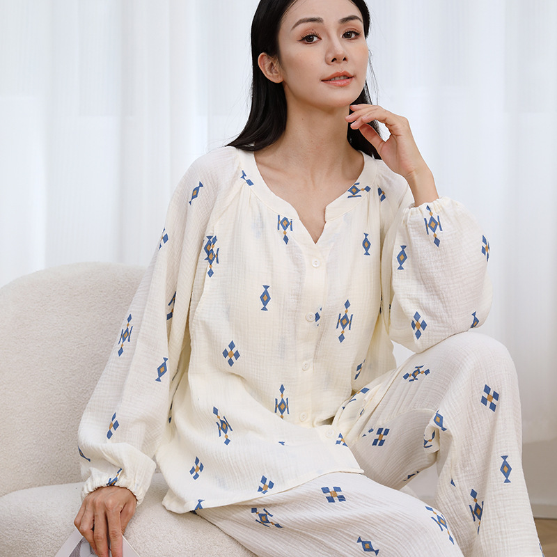 Разнообразная одежда для беременных, японские хлопковые пижамы на весну и осень, комплект для кормления