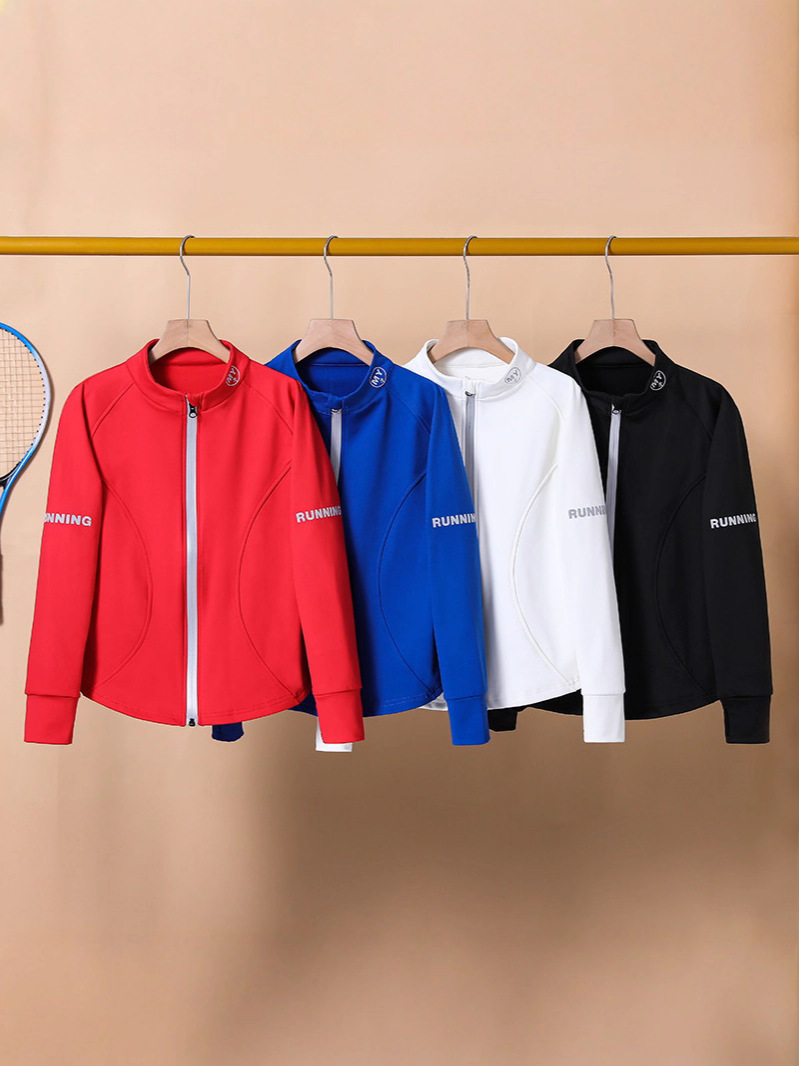 New Fleece-Lined Stand-Up Collar Cardigan with Luminous Zipper Jacket in 6 Colors