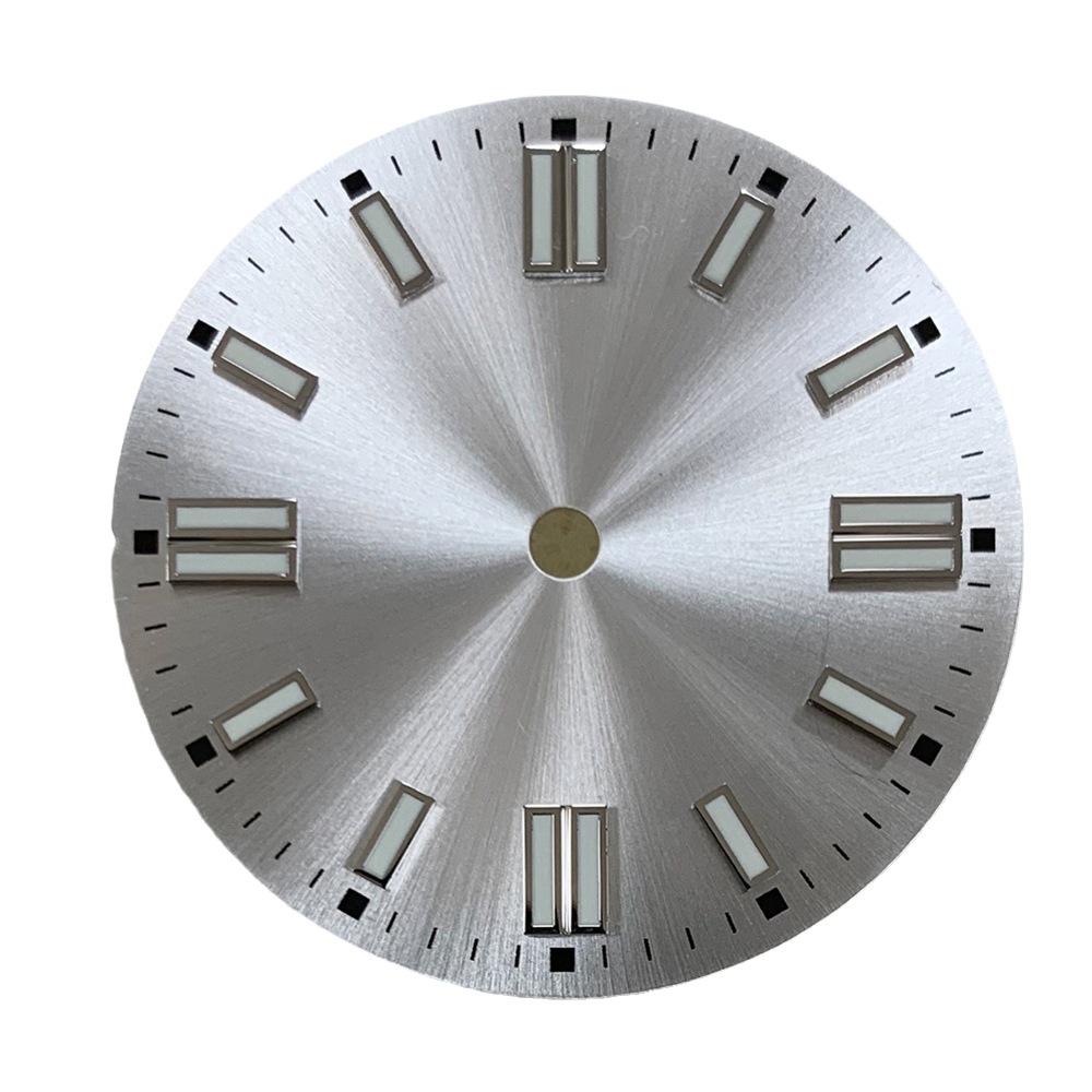 Watch Dial, Sun Pattern Dial, Green Luminous Lettering, Suitable for Nh35 8215 2836 Movement