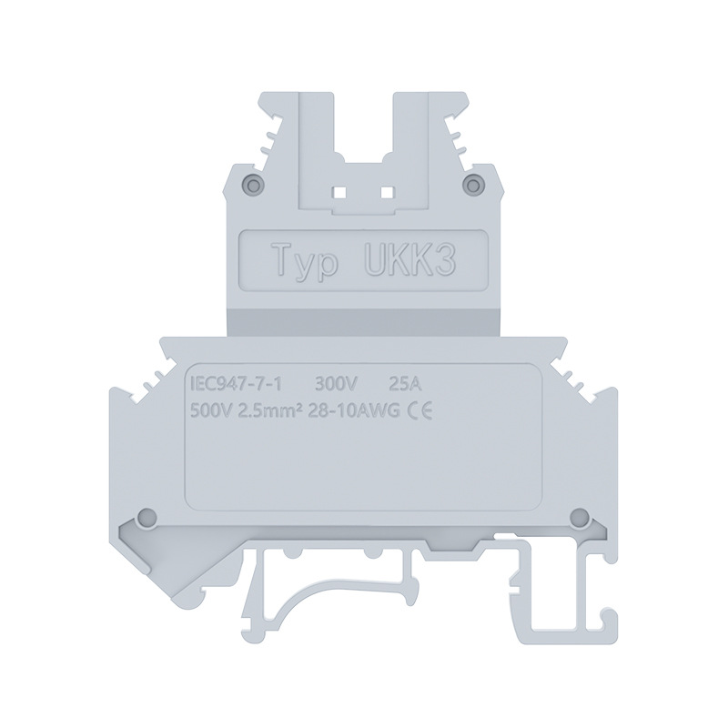 Factory Direct sales UKK3 guide rail type double-layer wiring terminal block UKK3 2.5MM double-in and double-out UKJ2.5/2-2