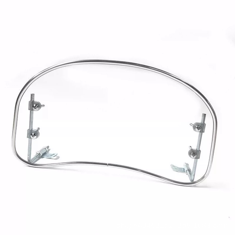 Retro motorcycle scooter front windshield electric car retro semicircle small windshield Yadi No. 9 calf pedal