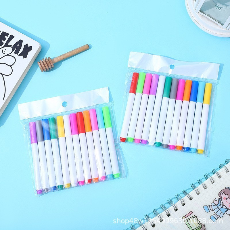 Цветной водорастворимый мел, 12 цветов, для детей, без пыли, стираемый