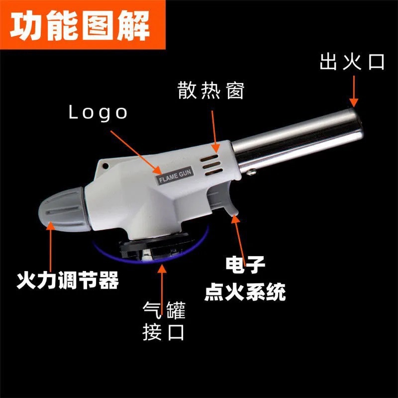 Cassette Flame Gun Outdoor Barbecue Kitchen Baking Igniter Flame Gun Ceramic Core Spray Gun Small Welding Gun Manufacturer