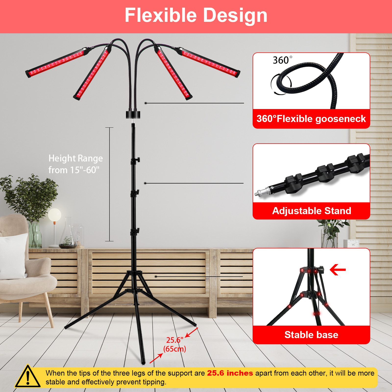 650Nm Red Light + 850Nm Stand Home-Use Floor-Standing Beauty Device Yoga Exercise Shaping Lamp Red Light Therapy