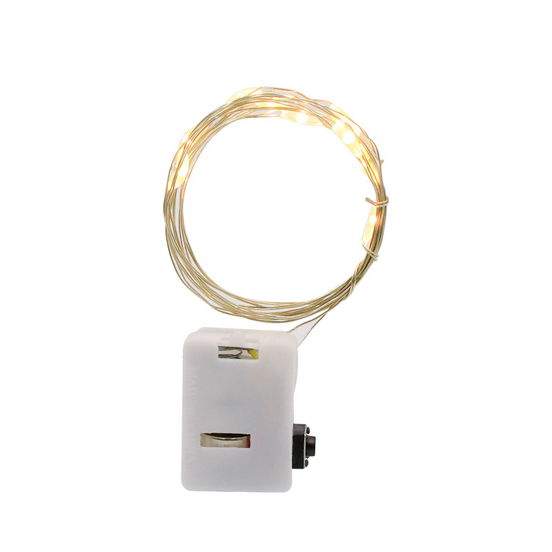 Led Light String Small White Box Three-Speed Adjustable Copper Wire Lamp Gift Box Baking Bouquet Flower Cake Christmas Wine Bottle Stopper Lamp