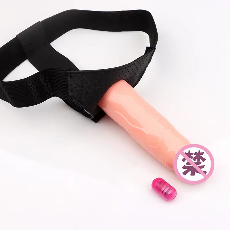 Men's and Women's Wearable Artificial Den Hollow Leather Pants les Masturbator Visiator Adult Sex Products