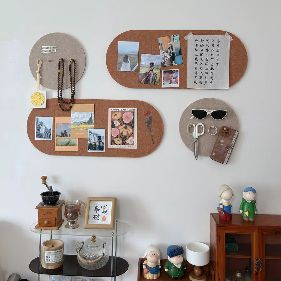 Фетровая доска для фотографий, самоклеящиеся наклейки для ключей, украшений, очков, настенная декорация для спальни или общежития