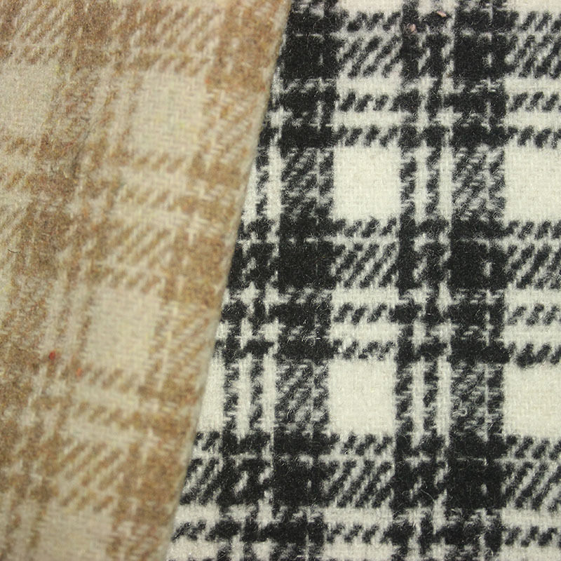 Factory light color woolen plaid velvet fabric coat shirt home luggage shoes hat fabric classic spot