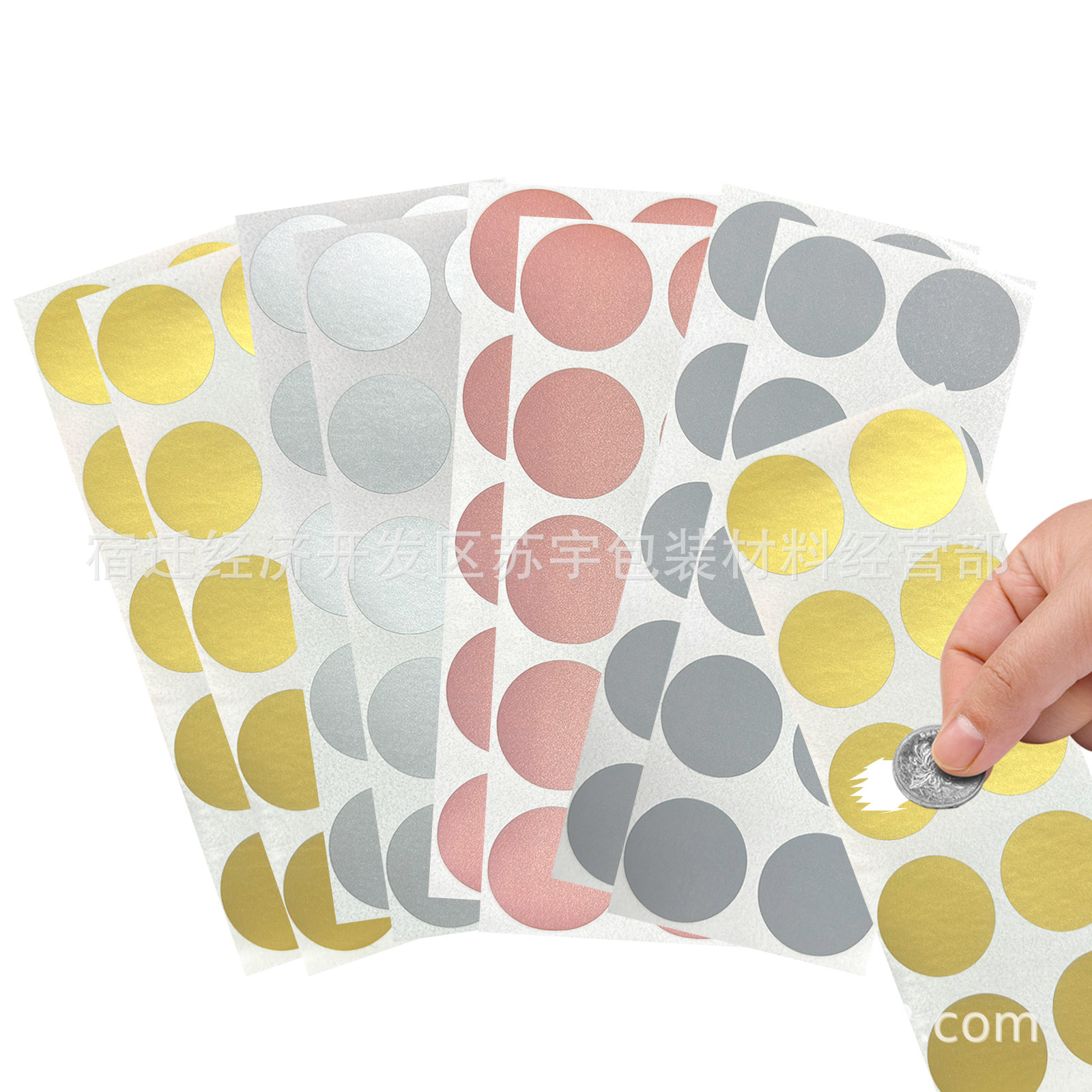 1 дюйм круглые золотые, серебряные, серые и розовые стики для скретч-лотереи покрытие карточки 28/25мм 10 штук/лист