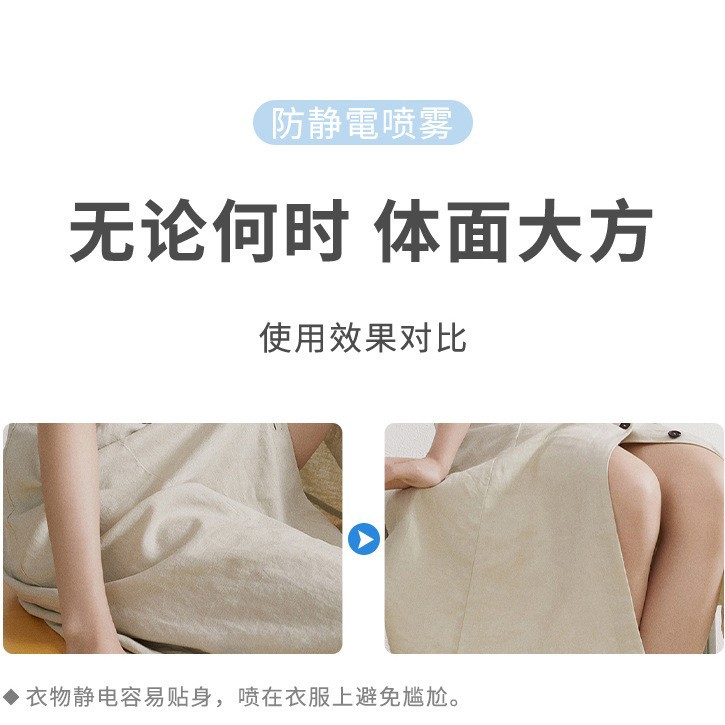 Anti-Static Spray for Clothes and Hair, Anti-Static Softener, Anti-Wrinkle and Wrinkle-Removing Clothing Sweater Skirt, Anti-Static Artifact