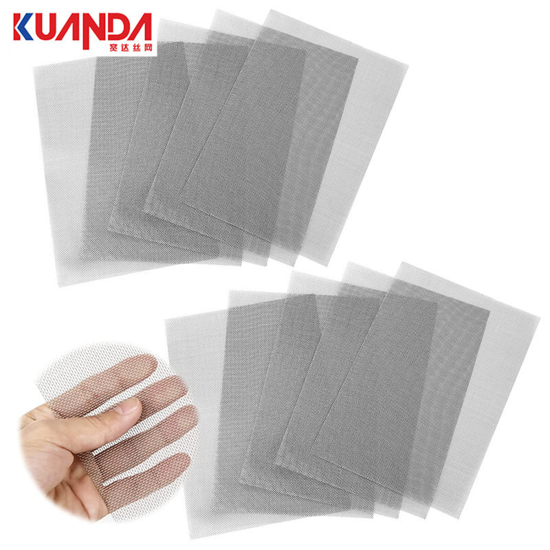 Cross-Border Stainless Steel Woven Mesh A4 Square Metal Mesh Spot Insect-Proof 20 Mesh 1mm Hole 304 Stainless Steel Mesh