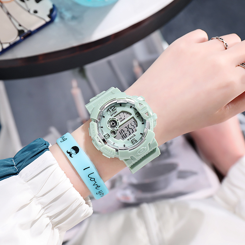 Unicorn Watch Female Student Party Junior High School Student Glacier White Girl Ins High-Looking Sports Digital Watch