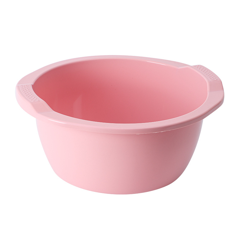 Household Binaural Washbasin Kitchen Vegetable Washing Basin Thickened Adult Baby Plastic Laundry Foot Washing Basin Plastic Washbasin