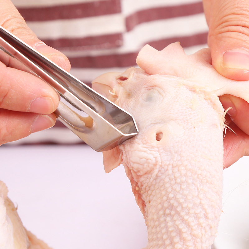 Pig Trotters Plucking Tweezers, Pig Hair Clips, Kitchen Tools, Duck and Chicken Stainless Steel Hair Pluckers, Goose Feather Clips, Multifunctional Hair Plucking Clips