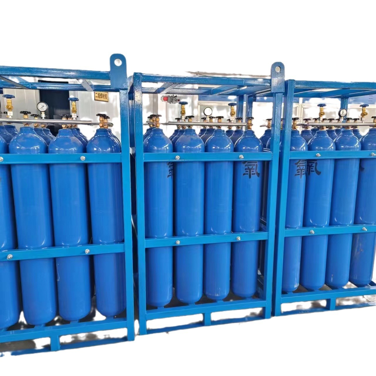 Horizontal Container Grids Carbon Dioxide Argon Hydrogen Natural Gas Helium Gas Cylinder Bundling Device