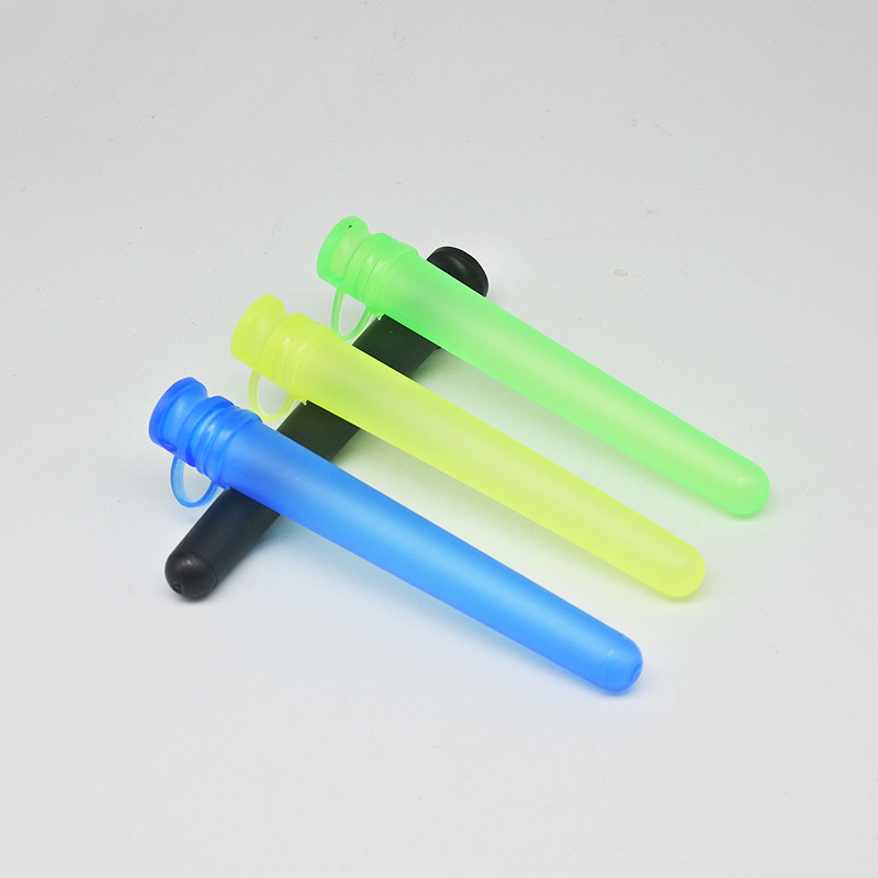 Foreign trade hot sale plastic cone cigarette tube with lid cigarette paper moisture-proof sealed horn tube storage roll cone