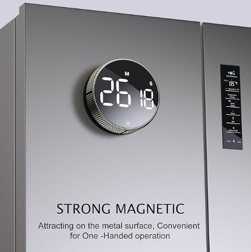 Amazon's Best-Selling Tire Timer, Round Magnetic Rotating Lcd Kitchen Timer, Home and Outdoor Timer