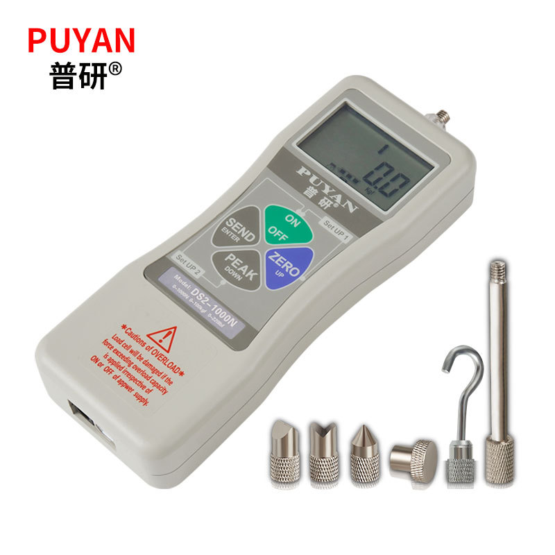 Taiwan Puyan Digital Display Push-pull Dynamometer Dynamometer Spring Pull Press Pull-out Force Tester DS2-500N