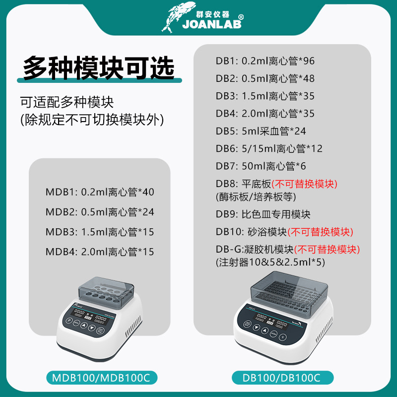 Mini constant temperature metal bath Heating Refrigeration laboratory constant temperature mixer oscillator dry thermostat double module