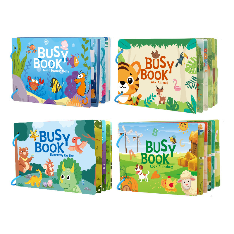 Cross-border English Tear Book Quiet Paste Book Hand Tear Book Repeated Literacy Educational Baby Sticker Book