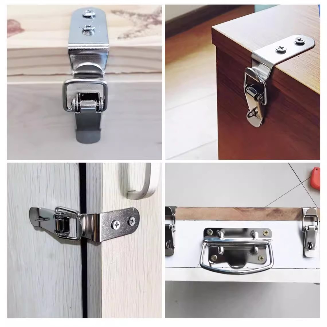 304 Stainless Steel Hook 90-Degree Lock Toolbox Duckbill Latch Wooden Box Iron Box Latch Modern Simple Lock