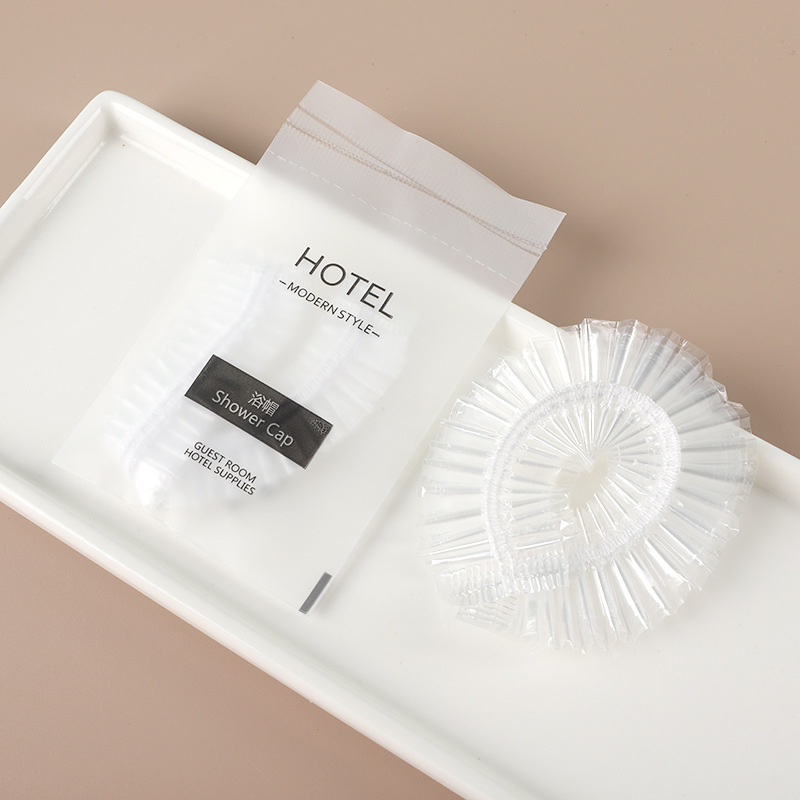 Hotel Disposable Shower Cap Bath Shower Thickened Transparent Independent Packaging Hairdressing Oil Cap Manufacturer Wholesale