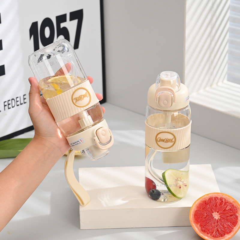 High-value men's and women's portable non-slip straw large capacity high temperature resistant student class water cup