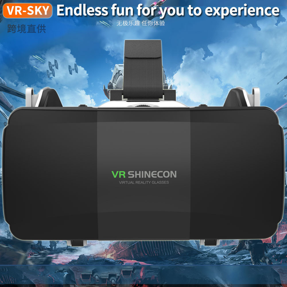 Cross-Border Hot-Selling New 3D Glasses Metaverse Blue Light Portable Mobile Phone Virtual Reality Game Helmet Vr Glasses