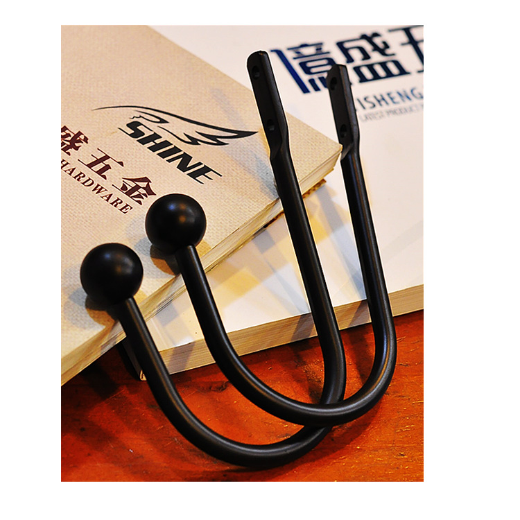 Yonghao hardware cross-border supply factory direct aluminum alloy curtain strap small hook round head curtain hook wall hook