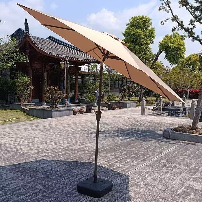 Outdoor Parasol 2.7 m Sunshade Upright Umbrella with Steering Shake Head Garden Courtyard Sun Umbrella Security Pavilion Umbrella Shop