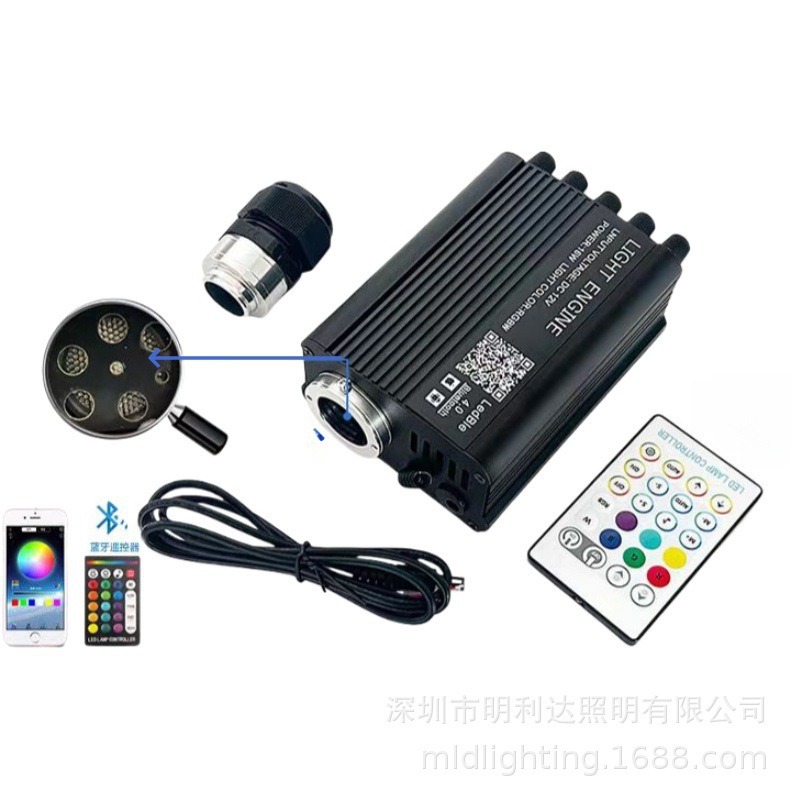 Cross-Border Twinkling Starry Sky Meteor All-In-One Car Light Source Rgbw Starry Sky Ceiling Mobile App Voice Control Bluetooth Belt