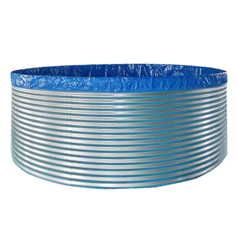 Galvanized Sheet Fish Pond High-Density Galvanized Sheet Fish Pond Large Outdoor Round Water Reservoir Breeding Pond for Shrimp and Mud Cultivation