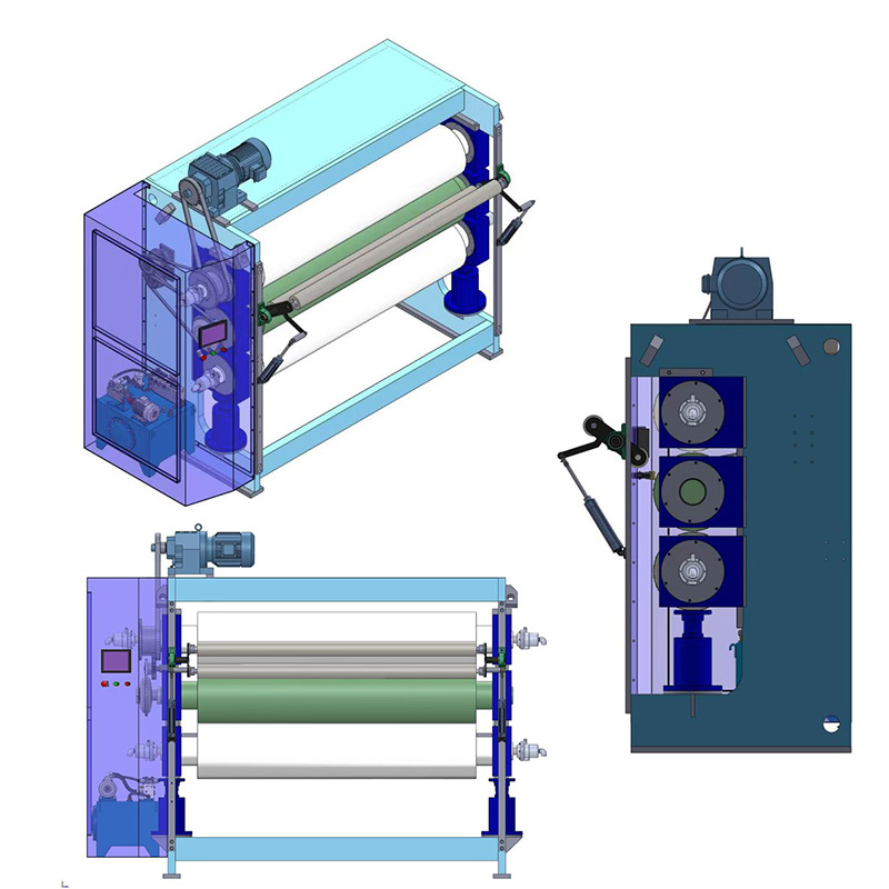 Automatic Calendering Machine for Non-Woven Textile Fabrics, Upper and Lower Pressure Three-Roller Ironing and Embossing Fabric Calendering Machine