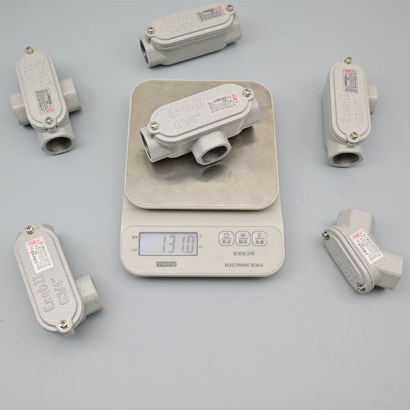 Explosion-Proof Threading Box Aluminum Alloy Square Threading Box Dn20 Three-Way Four-Way Bhc Explosion-Proof Threading Box Elbow