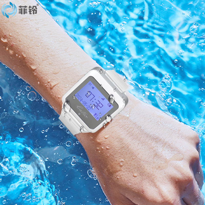 Wireless Pager Waterproof Watch Restaurant Service Bell Commercial Bank Queue Pager Vibrating Bracelet Receiver