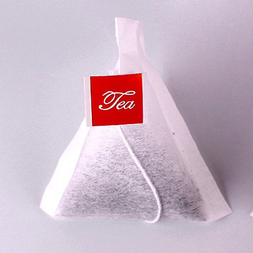 Oem Customized Biodegradable Disposable Non-Woven Drawstring Thread Label Corn Fiber Triangular Tea Bag Health Tea