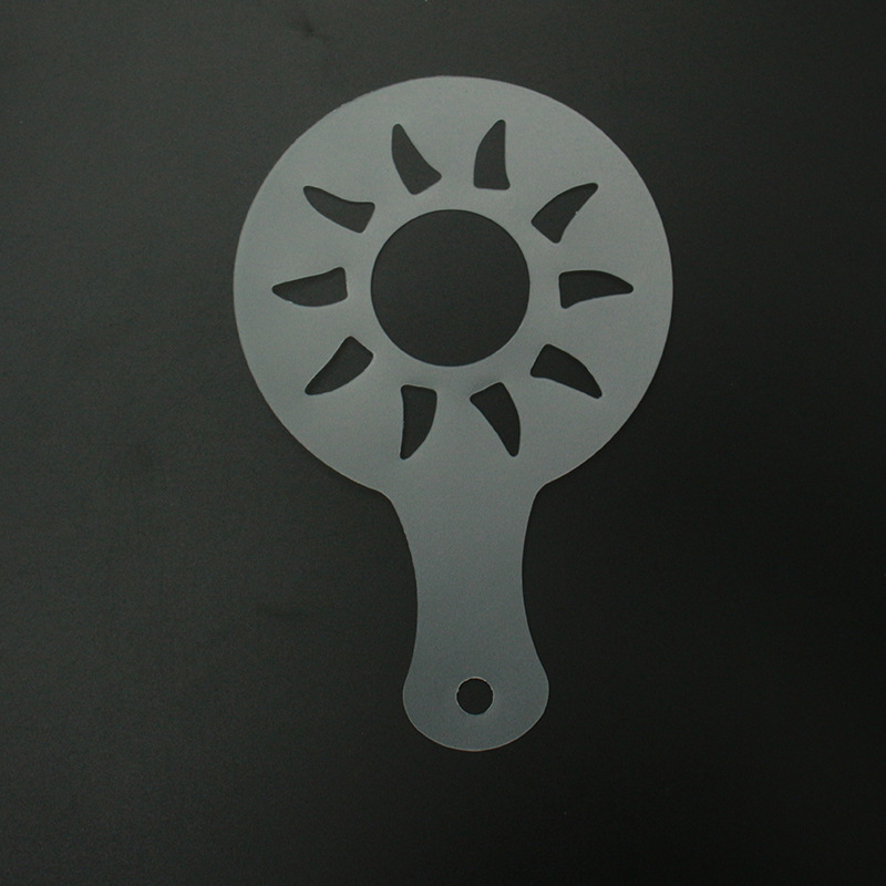 Plastic Latte Art Mold Fancy Coffee Printing Model Thickened Coffee Milk Foam Stencil Set of 16 Simple Pieces