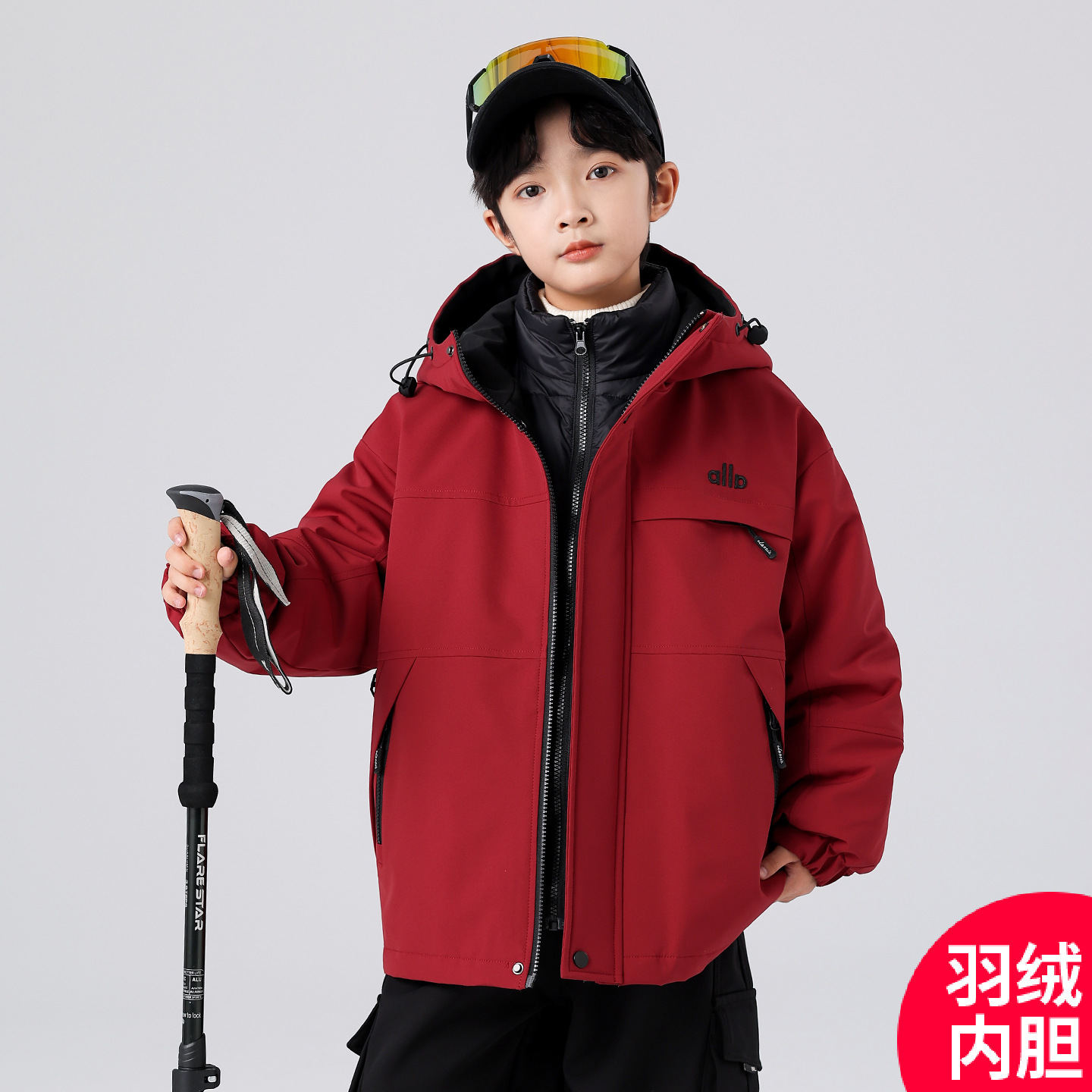 Chis Bear-D5007 Winter 50 Velvet down Liner Three-In-One