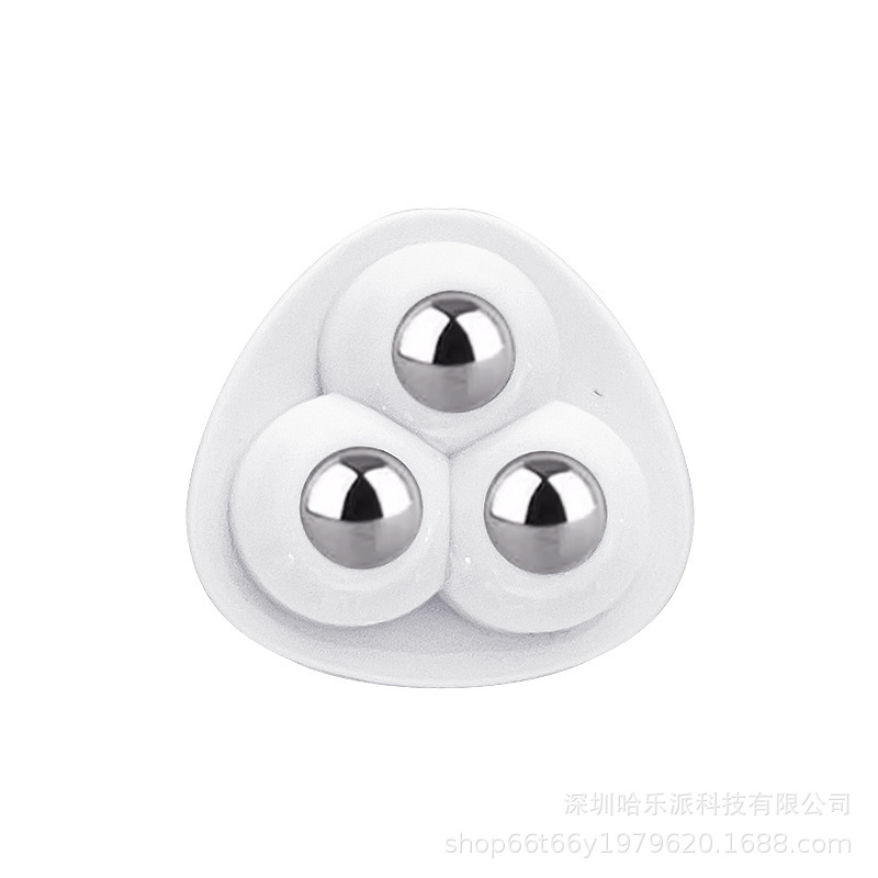 Adhesive Three-Bead Universal Wheel Ball Bearing, Punch-Free Pulley, Load-Bearing and Wear-Resistant Household Hardware Universal Caster, Removable