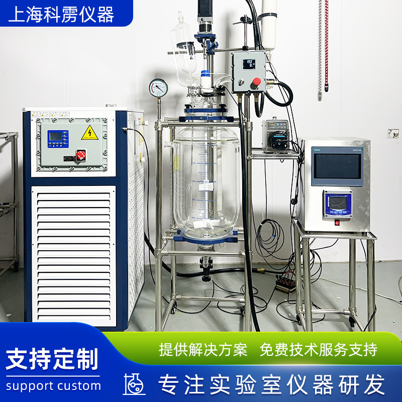 Double-Layer Glass Reactor Plc Master Control Laboratory Electric Heating Complete Set of Equipment