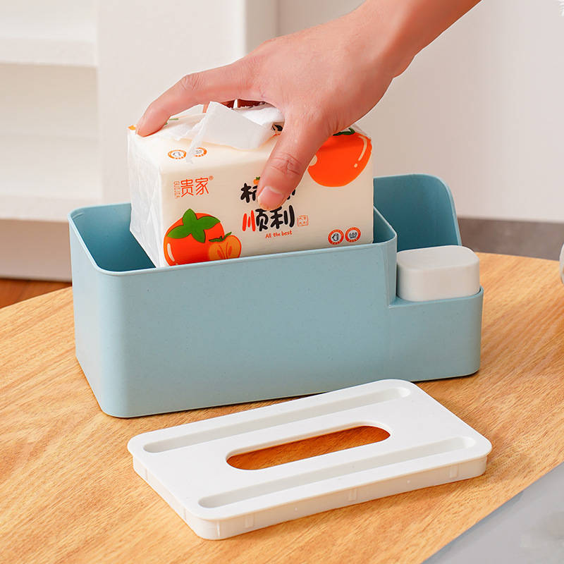 Multifunctional Tissue Box, Living Room Tissue Box, Bedroom Storage Box, Desktop Coffee Table, Simple Restaurant Creative Napkin Box
