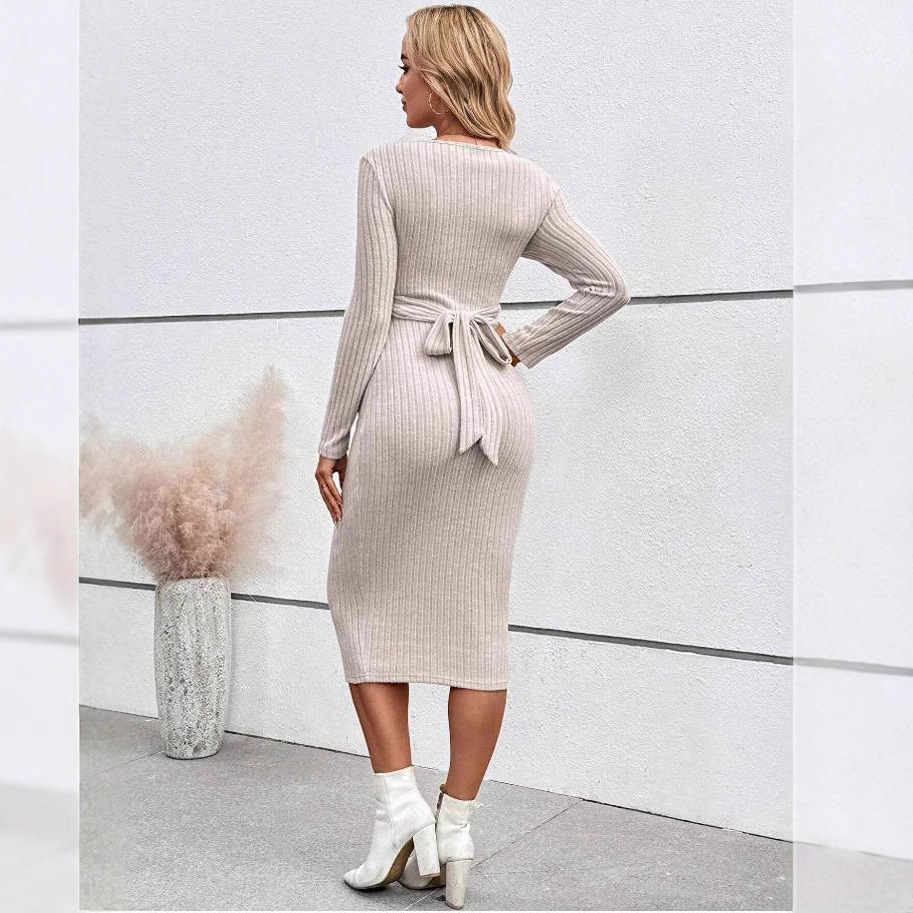 Pregnant Women dress Cross-border European and American Foreign Trade Long Sleeve Pregnant Women's Skirt Temperament Kink Slim Maternity Dress