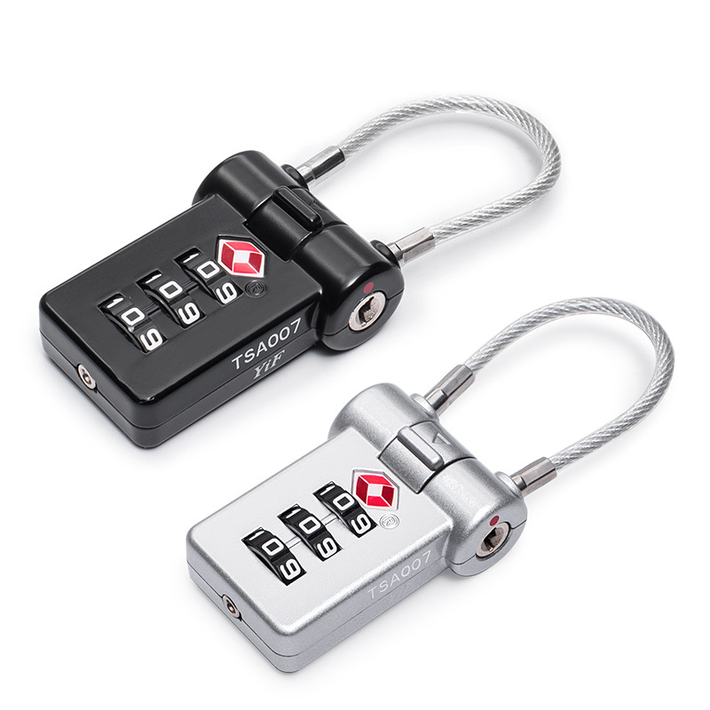 New Amazon Cross-Border Customs Lock Tsa007 Password Lock Steel Wire Password Lock Padlock Mini Customs Code Lock