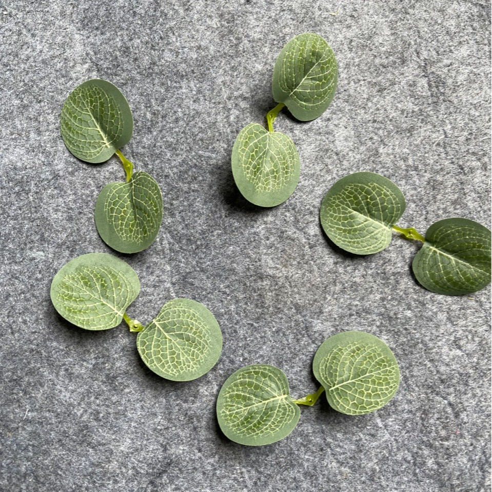 Artificial simulation eucalyptus leaf silk screen money leaf single leaf accessories Amazon decorative cloth leaves