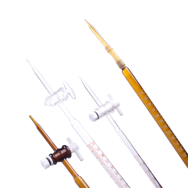 Acid-type basic burette 10ml/ 25ml /50ml white Brown polyptfe acid-base dual-purpose Burette