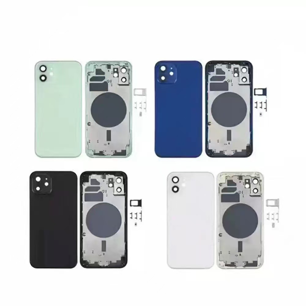 Split Glass Back Cover and Middle Frame Suitable for Apple iPhone 12 Back Case