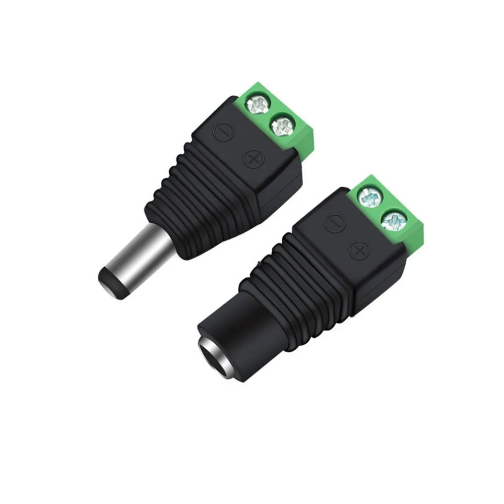 DC female head welding-free DC head DC5.5 * 2.1 female to green terminal power adapter monitoring camera