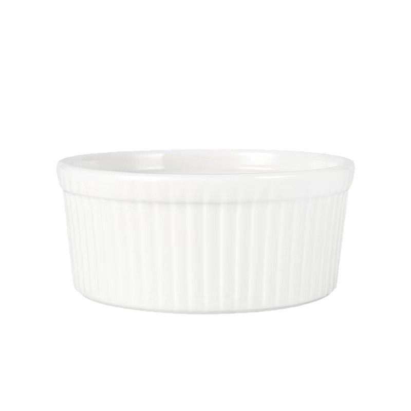 Ceramic Pudding Cup Oven Baking Cup Dessert Bowl Cake Cup Seasoning Bowl Wicker Cup Baking Mold Soufflé Baking Bowl