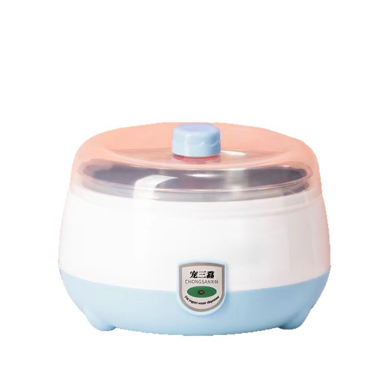 Cat Water Dispenser Yogurt Machine Drinking Water Constant Temperature Cat Bowl Pet Water Dispenser Heated Insulated Water Feeding Basin Stainless Steel Bowl